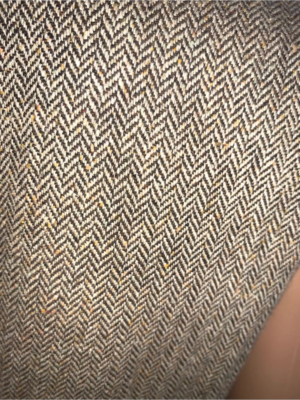 Ann Taylor Tweed tan silk and wool blend sleeveless blouse size 6